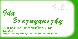 ida breznyanszky business card